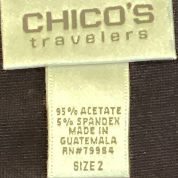 Chico's Travelers Sz 2 (L/12) Slinky Travel Tank Top Shell 249H - Picture 6 of 7